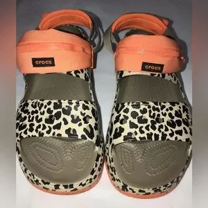 CROCS | Shoes | Crocs Hiker Xscape Khaki Leopard Sandal  display picture 3